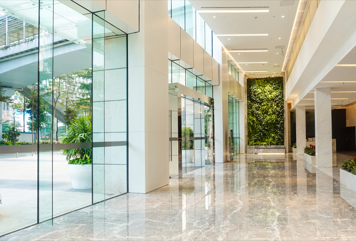 Zabudowy całoszklane w Glass House